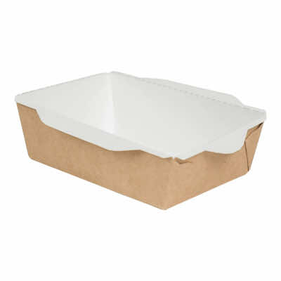 Контейнер-бумажный-400-мл-145х96х45-прямоуг-крафтбелый-без-крышки-OSQ