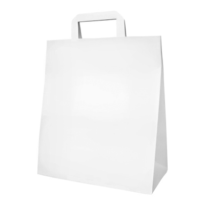 Пакет-бумажный-320x200x370-белый-70-г-м2-с-прямоугольным-дном-с-плоскими-ручками-без-печати