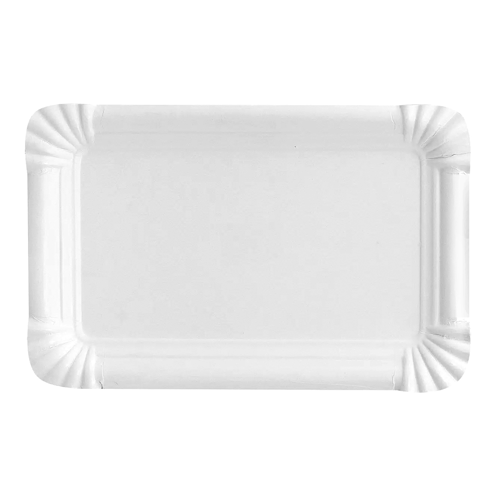 Тарелка-13х20-картонная-белая Тарелка-13х20-картонная-белая