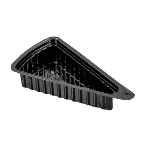 Контейнер для кусочка торта дно 100 гр треуг 178х95,6х63 черное 